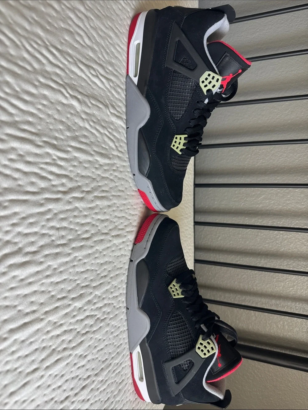 Jordan Black Sneakers with Red and Pale Yellow Accents